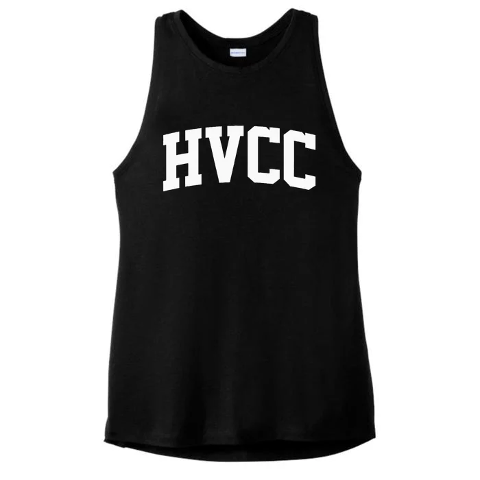 Hvcc Arch Vintage Retro College Athletic Sports Ladies Tri-Blend Wicking Tank