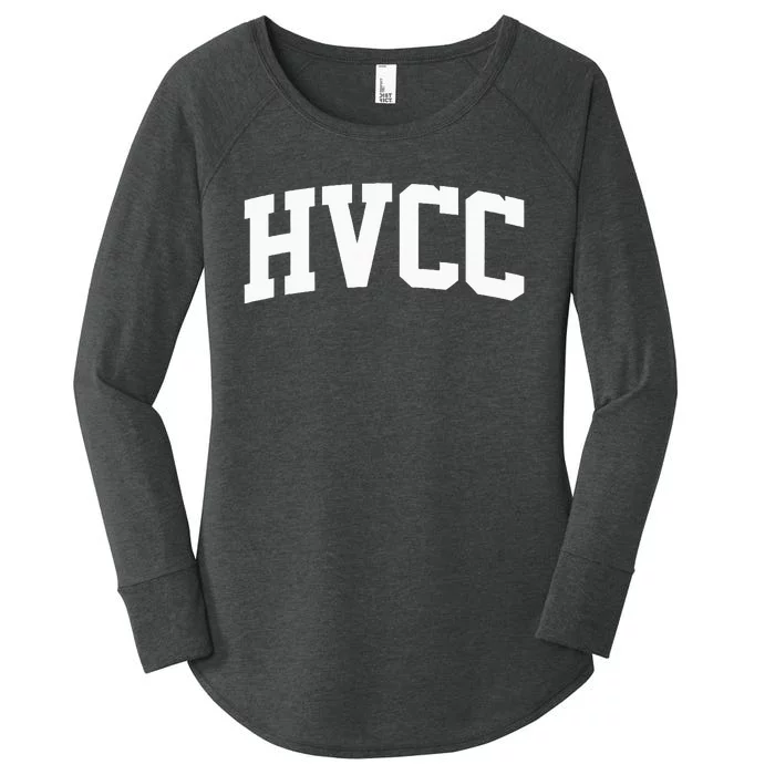 Hvcc Arch Vintage Retro College Athletic Sports Women's Perfect Tri Tunic Long Sleeve Shirt