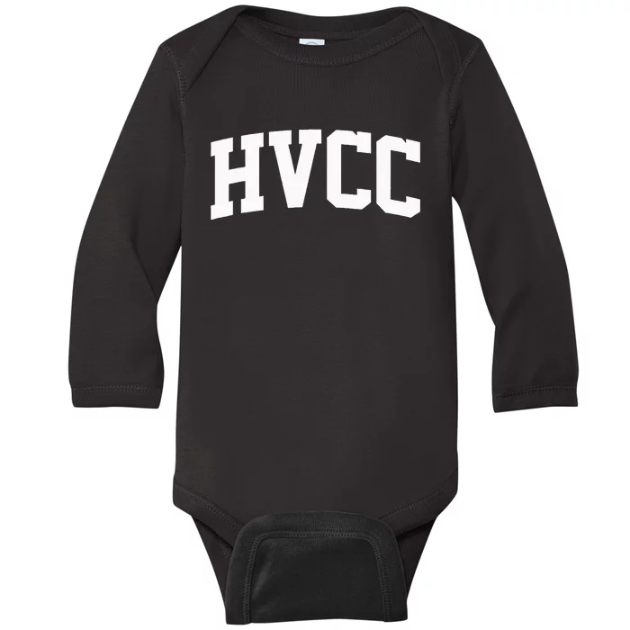 Hvcc Arch Vintage Retro College Athletic Sports Baby Long Sleeve Bodysuit