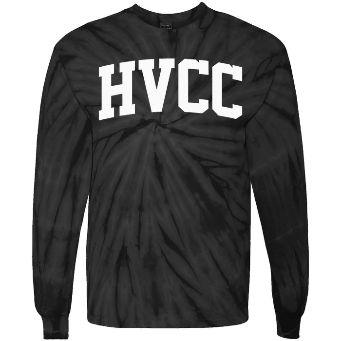 Hvcc Arch Vintage Retro College Athletic Sports Tie-Dye Long Sleeve Shirt