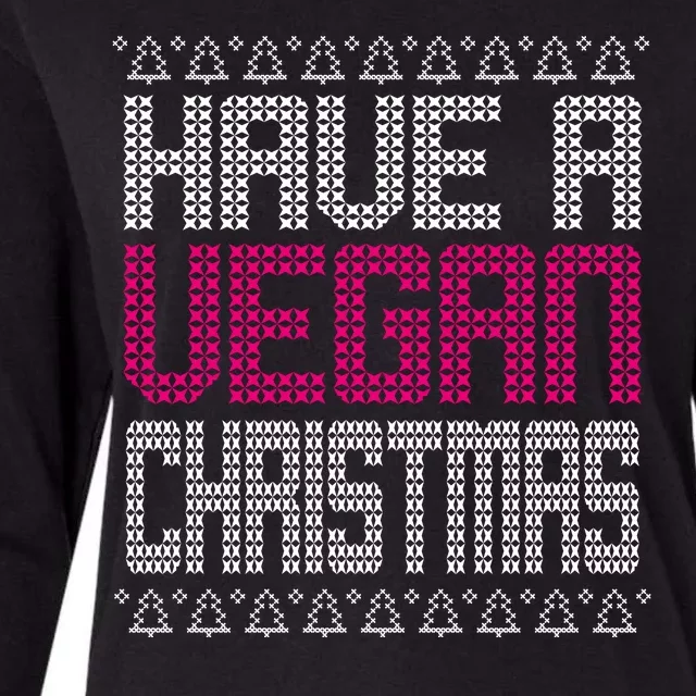 Have A Vegan Christmas Ugly Sweater Womens Cotton Relaxed Long Sleeve T-Shirt