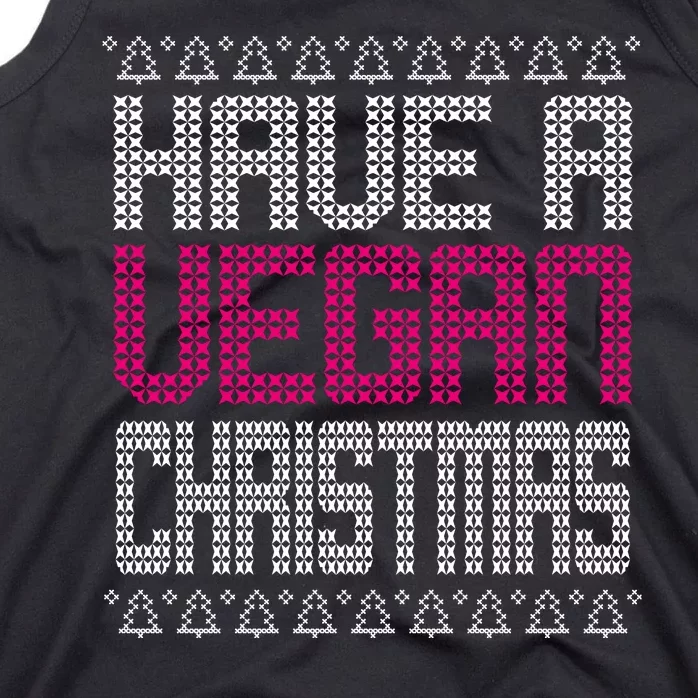 Have A Vegan Christmas Ugly Sweater Tank Top