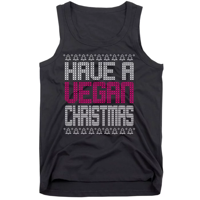 Have A Vegan Christmas Ugly Sweater Tank Top