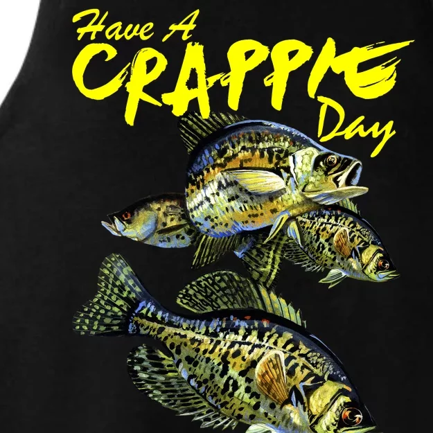 Have A Crappie Day Panfish Funny Fishing Ladies Tri-Blend Wicking Tank