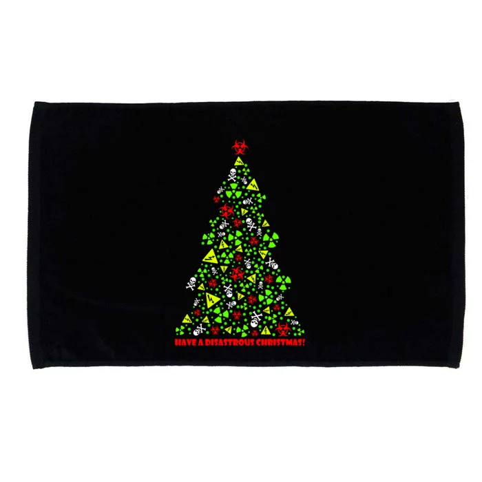 Have a Disastrous Christmas Bio Hazard Skull Microfiber Hand Towel