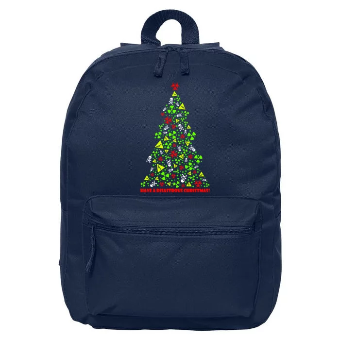 Have a Disastrous Christmas Bio Hazard Skull 16 in Basic Backpack