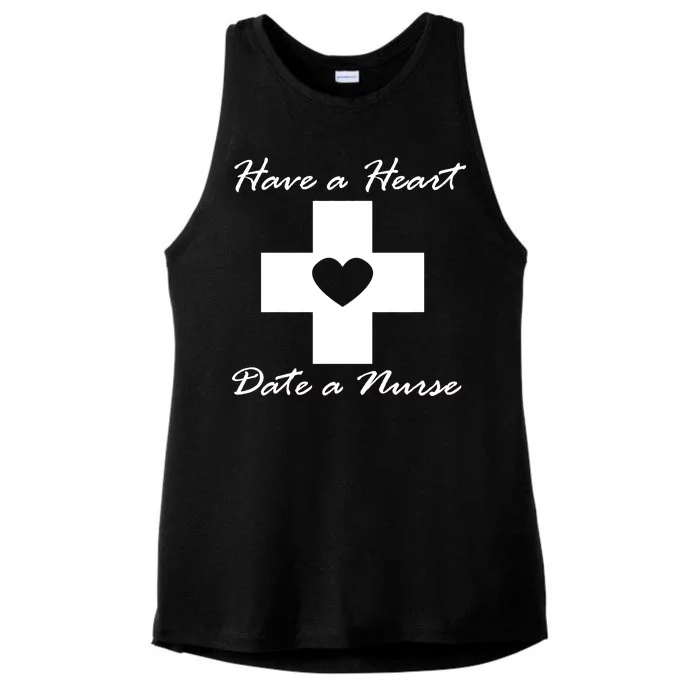 Have A heart Date A Nurse Ladies Tri-Blend Wicking Tank