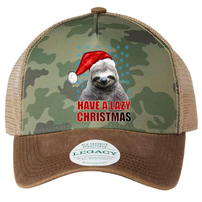 Have A Lazy Sloth Christmas Legacy Tie Dye Trucker Hat