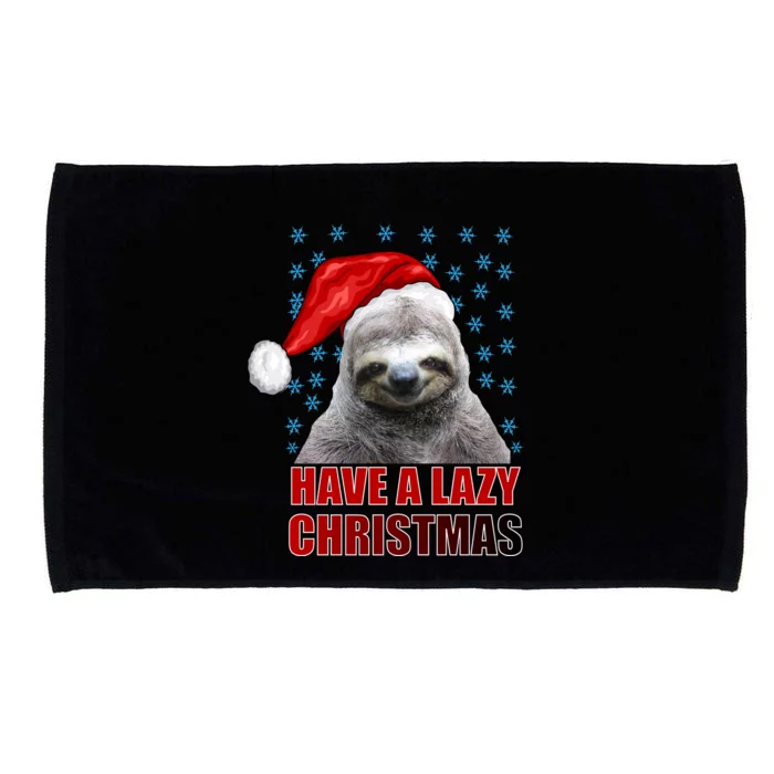 Have A Lazy Sloth Christmas Microfiber Hand Towel