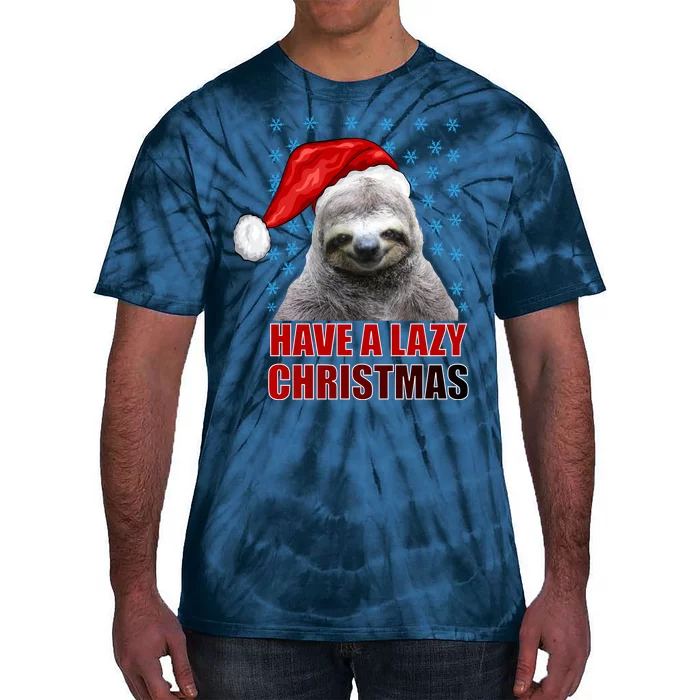 Have A Lazy Sloth Christmas Tie-Dye T-Shirt