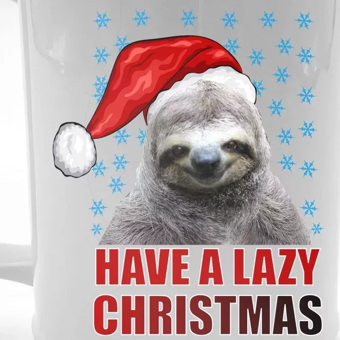 Have A Lazy Sloth Christmas Front & Back Beer Stein