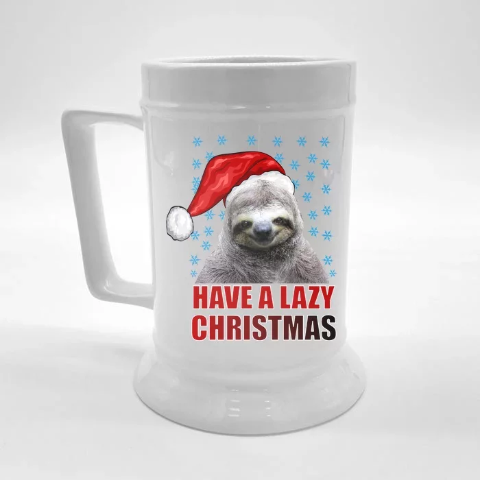 Have A Lazy Sloth Christmas Front & Back Beer Stein