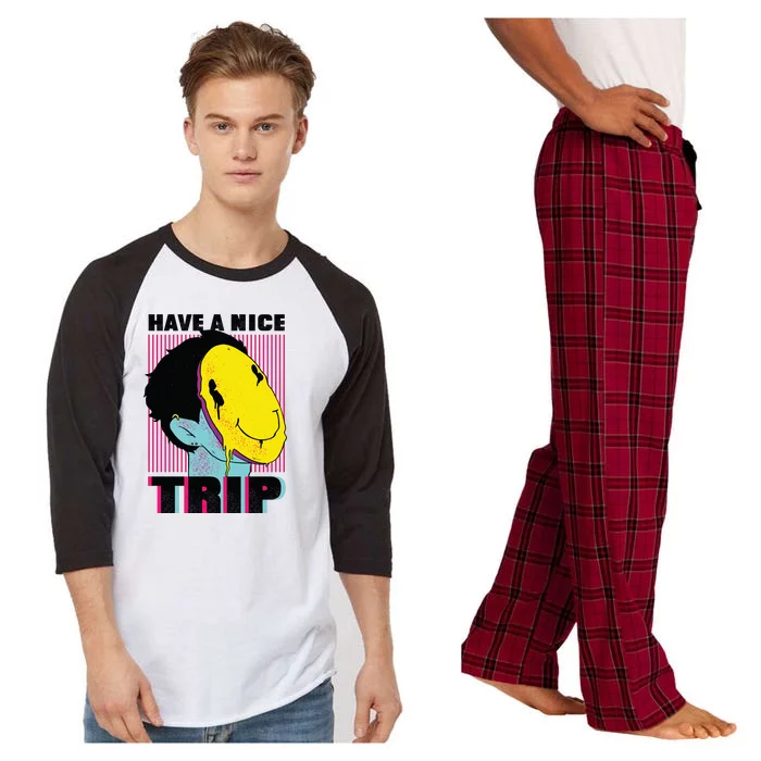 Have A Nice Trip Smiley Raglan Sleeve Pajama Set