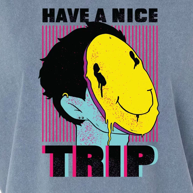 Have A Nice Trip Smiley Garment-Dyed Women's Muscle Tee