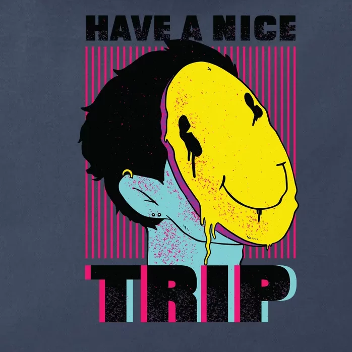 Have A Nice Trip Smiley Zip Tote Bag