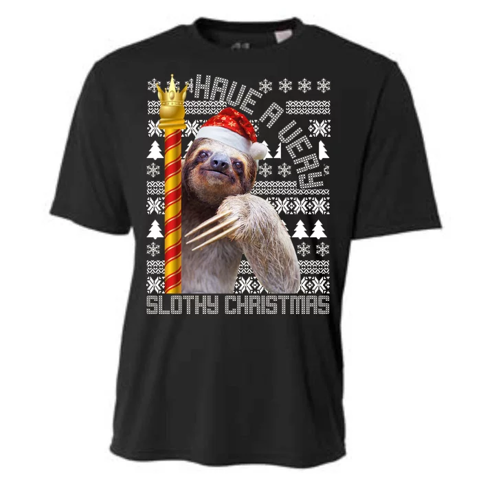 Have a Very Slothy Christmas Sloth Ugly Christmas Cooling Performance Crew T-Shirt