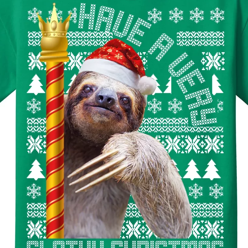 Have a Very Slothy Christmas Sloth Ugly Christmas Kids T-Shirt