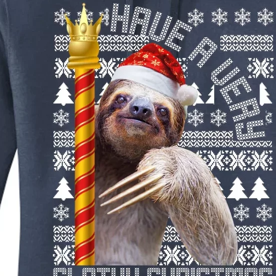 Have a Very Slothy Christmas Sloth Ugly Christmas Women's Pullover Hoodie