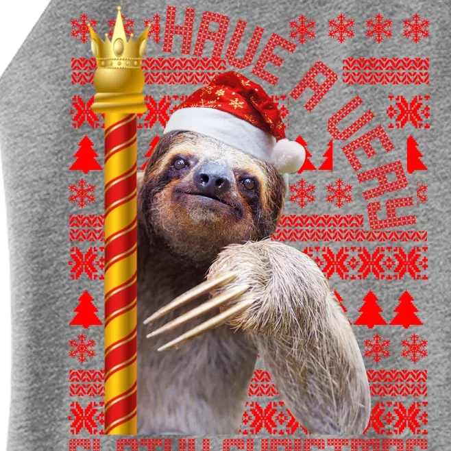 Have a Very Slothy Christmas Sloth Ugly Christmas Women’s Perfect Tri Rocker Tank