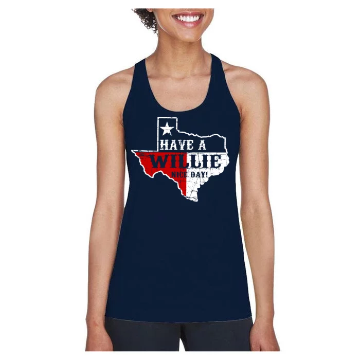 Have A Willie Nice Day Women's Racerback Tank