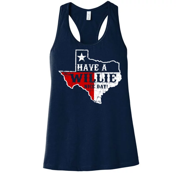 Have A Willie Nice Day Women's Racerback Tank