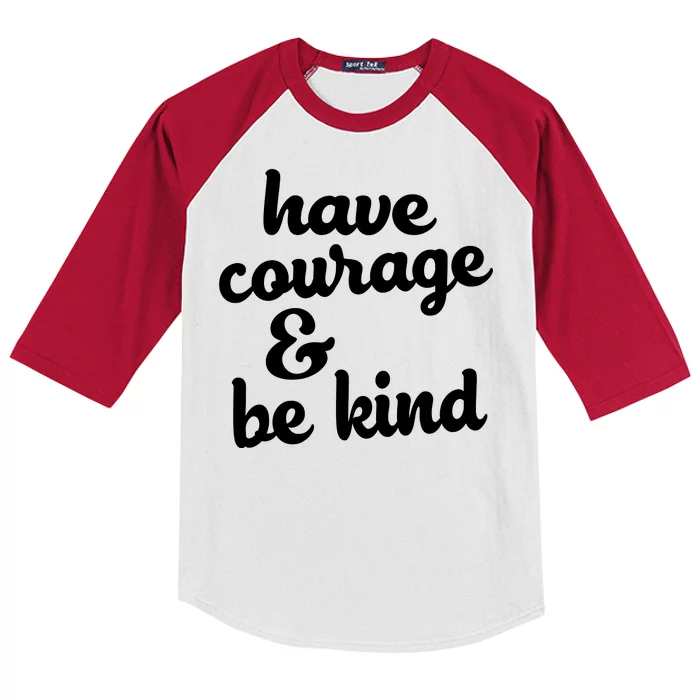 Have Courage Be Kind Kindness Kids Colorblock Raglan Jersey