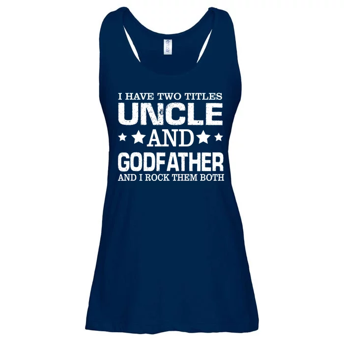 Have Two Titles Uncle And Godfather I Rock Them Both Ladies Essential Flowy Tank