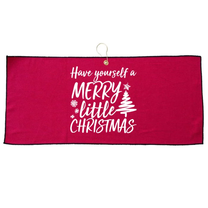 Have Yourself A Merry Little Christmas Large Microfiber Waffle Golf Towel