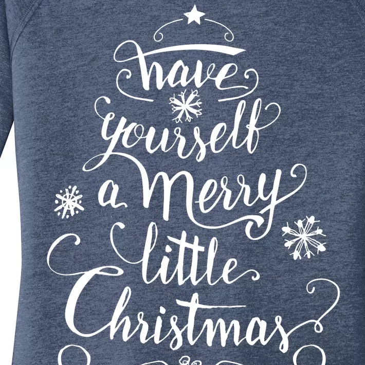 Have yourself a merry little Christmas graphic Women's Perfect Tri Tunic Long Sleeve Shirt