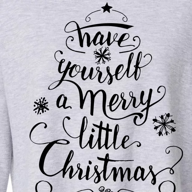 Have yourself a merry little Christmas graphic Cropped Pullover Crew