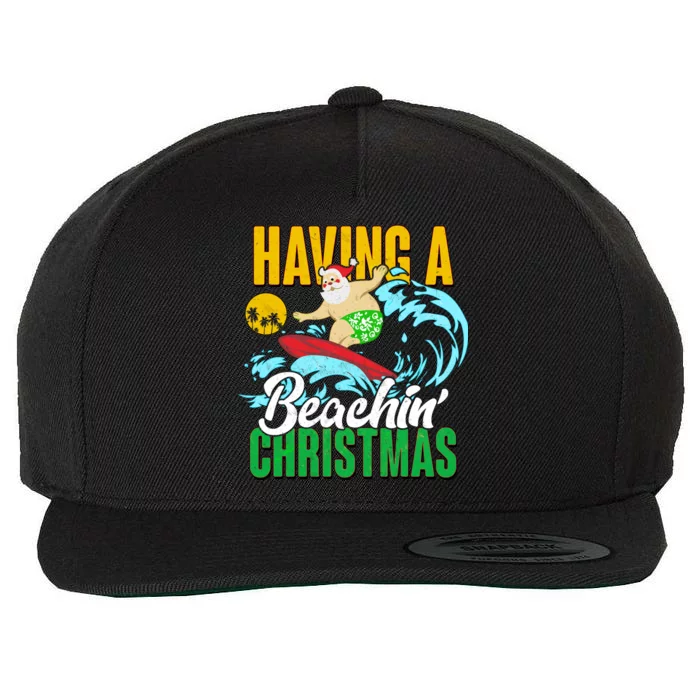 Having A Beachin' Christmas Wool Snapback Cap