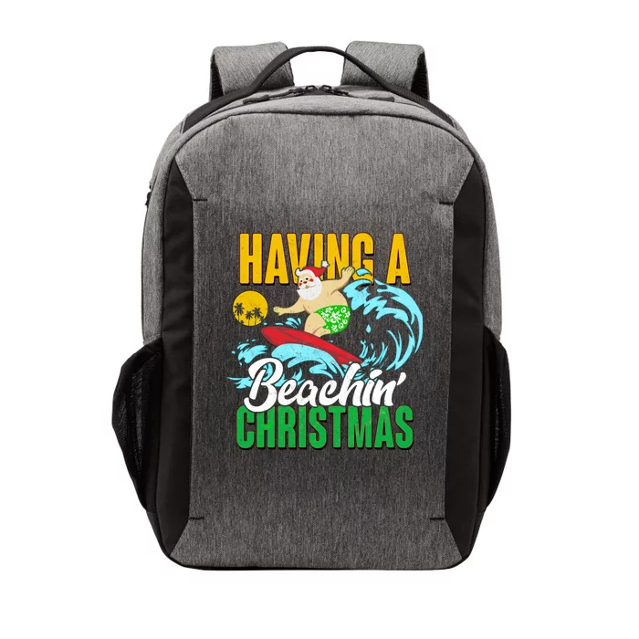 Having A Beachin' Christmas Vector Backpack