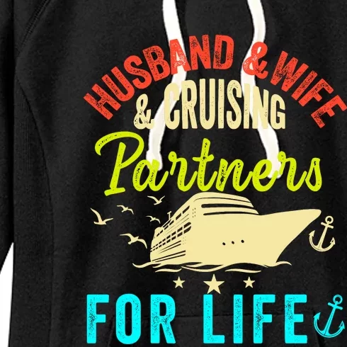 Husband And Wife Cruise Partners For Life 2024 Cruising Women's Fleece Hoodie