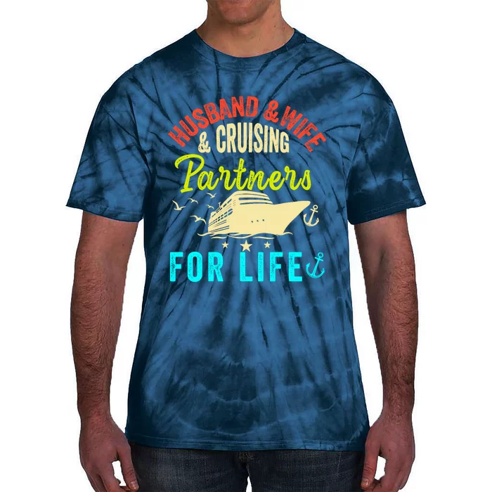 Husband And Wife Cruise Partners For Life 2024 Cruising Tie-Dye T-Shirt