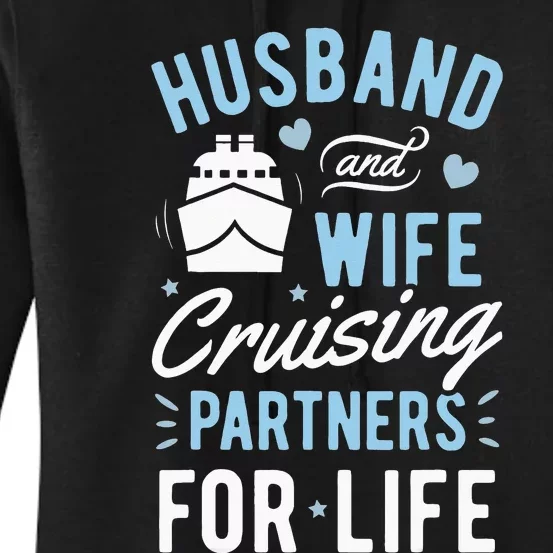 Husband and Wife Cruising Partners for Life couple Women's Pullover Hoodie