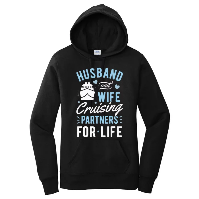 Husband and Wife Cruising Partners for Life couple Women's Pullover Hoodie