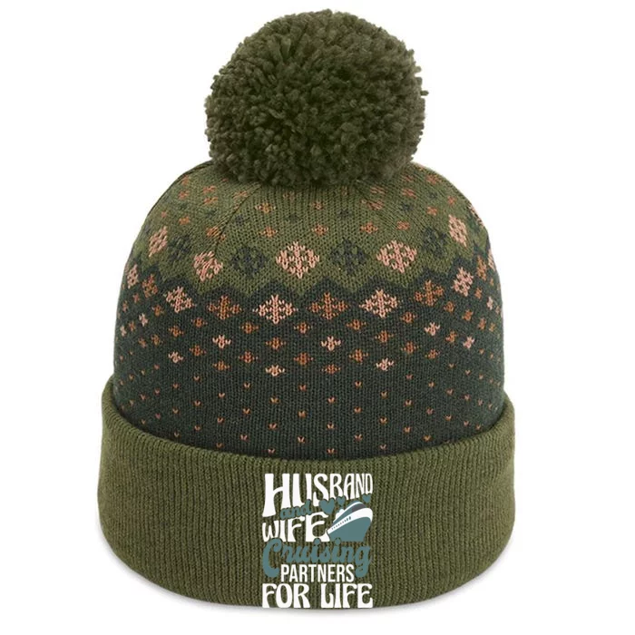 Husband and Wife Cruising Partners for Life couple The Baniff Cuffed Pom Beanie