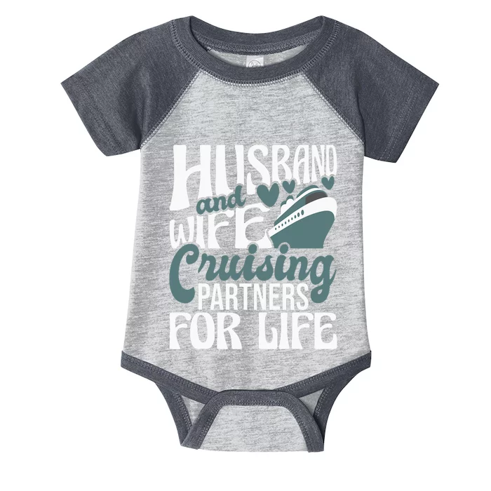 Husband and Wife Cruising Partners for Life couple Infant Baby Jersey Bodysuit