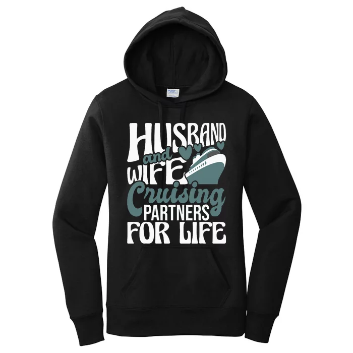 Husband And Wife Cruising Partners For Life Cruiser Cruise Women's Pullover Hoodie