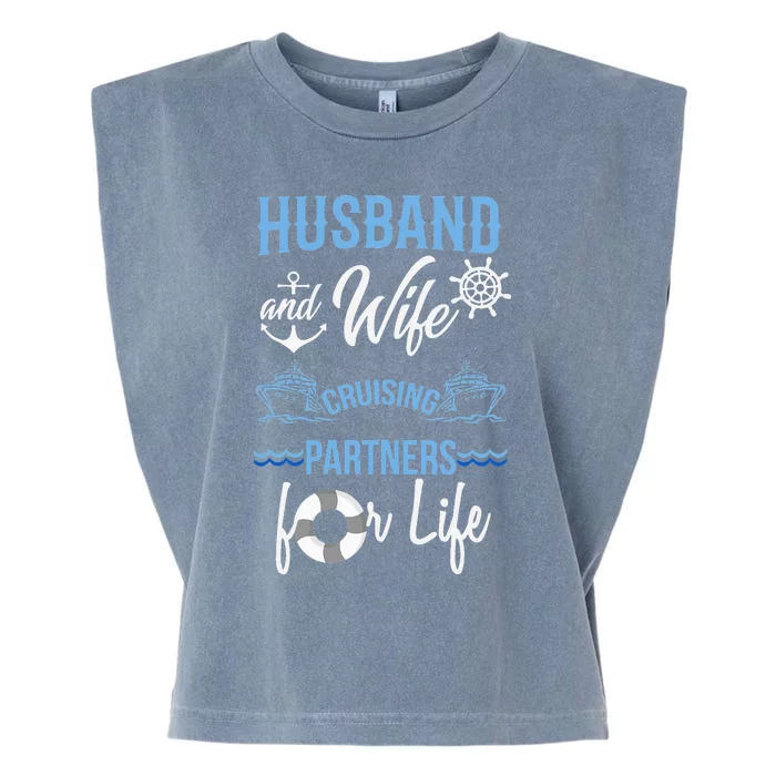 Husband and Wife Cruising Partners for Life couple Garment-Dyed Women's Muscle Tee