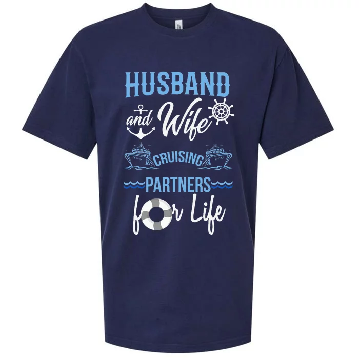 Husband and Wife Cruising Partners for Life couple Sueded Cloud Jersey T-Shirt