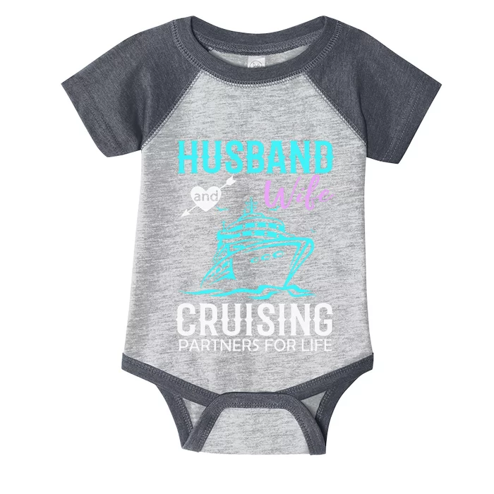 Husband and Wife Cruising Partners for Life couple Infant Baby Jersey Bodysuit