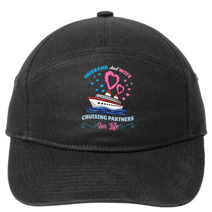 Husband And Wife Cruising Partners for Life 7-Panel Snapback Hat