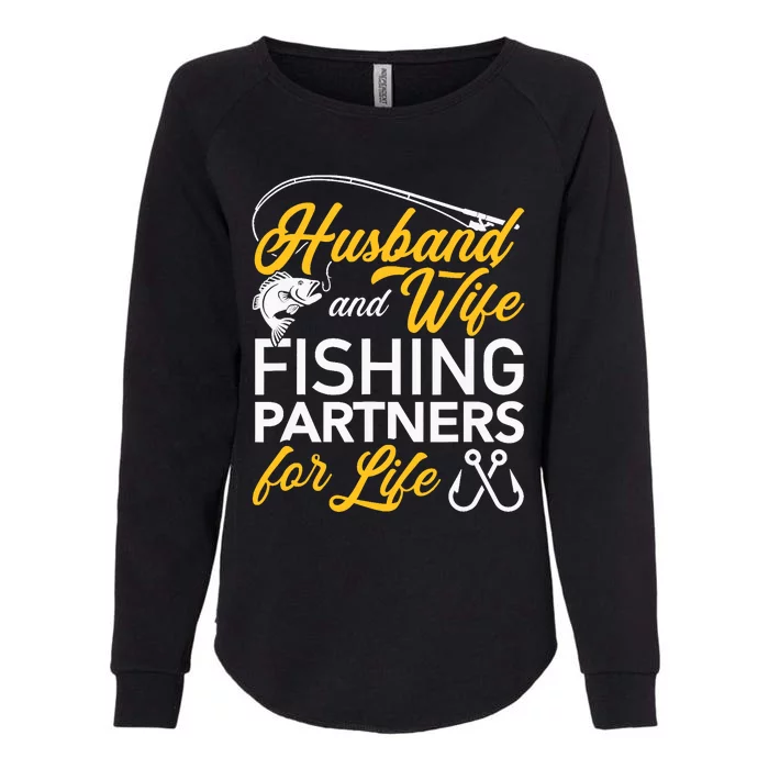 Husband and wife fishing partners for life Womens California Wash Sweatshirt