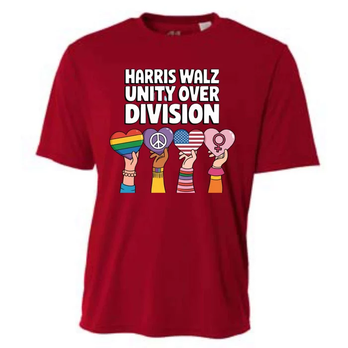 Harris And Walz Love Conquers Division Gift Cooling Performance Crew T-Shirt