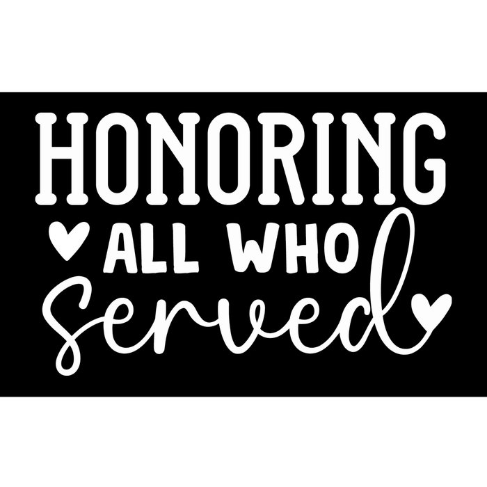 Honoring All Who Served Memorial Day Gift Bumper Sticker