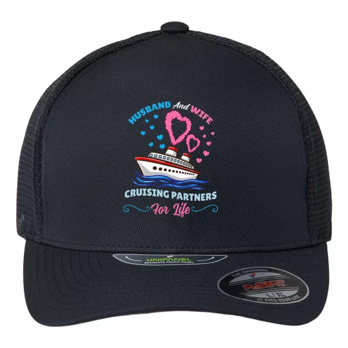 Husband And Wife Cruising Partners For Life Flexfit Unipanel Trucker Cap