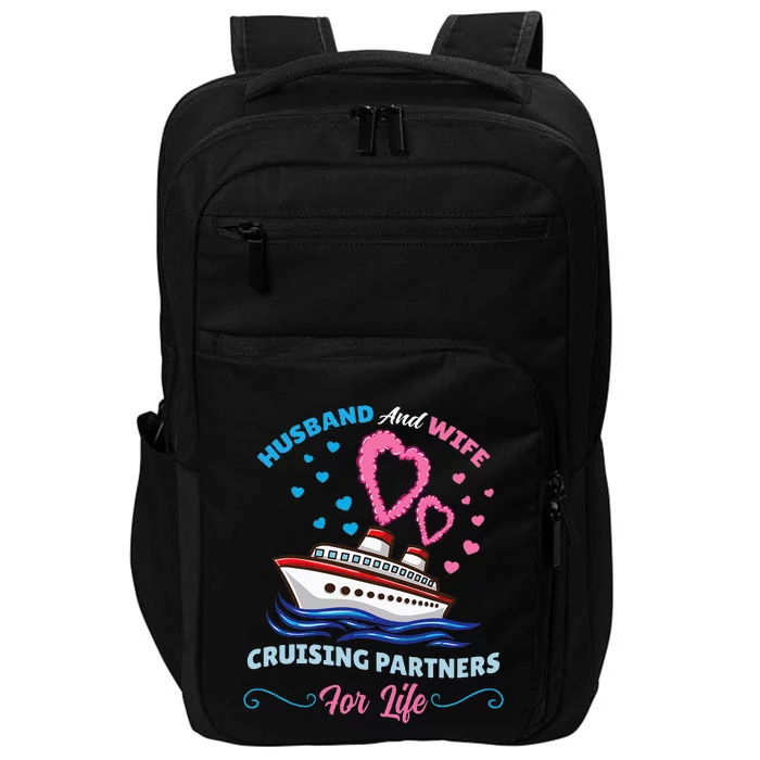 Husband And Wife Cruising Partners For Life Impact Tech Backpack