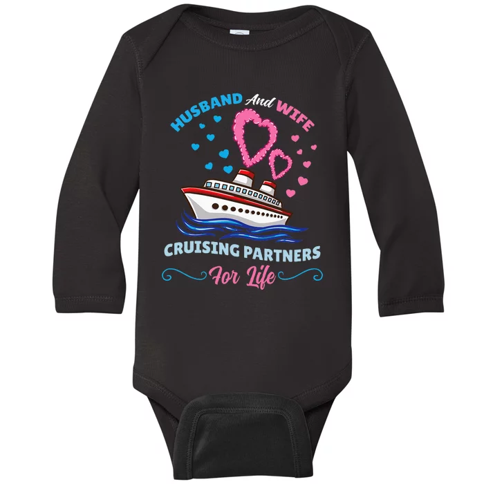 Husband And Wife Cruising Partners For Life Baby Long Sleeve Bodysuit