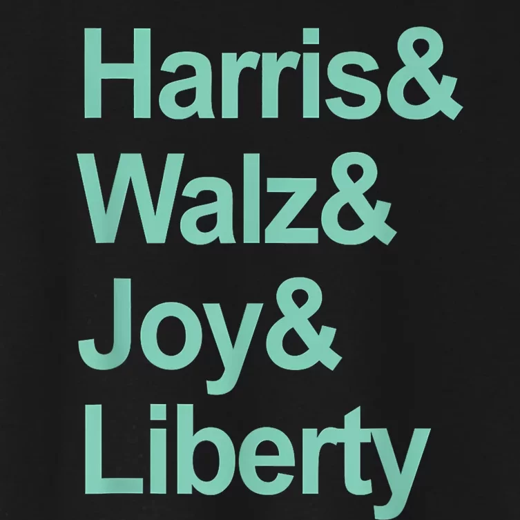 Harris And Walz And Joy And Liberty Women's Crop Top Tee